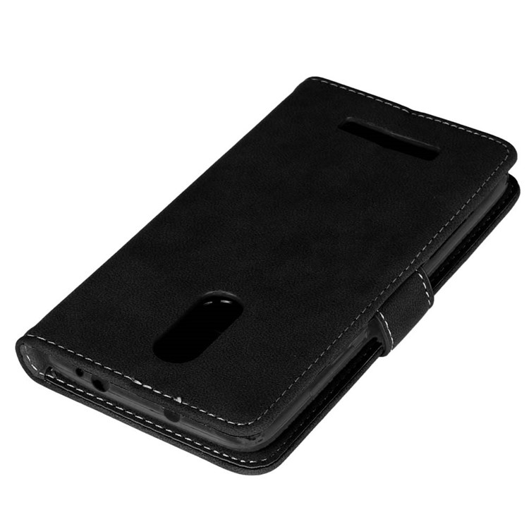 Vintage Matte PU Leather Wallet Case for Xiaomi Redmi Note 3/ Note 3 Pro - Black-12