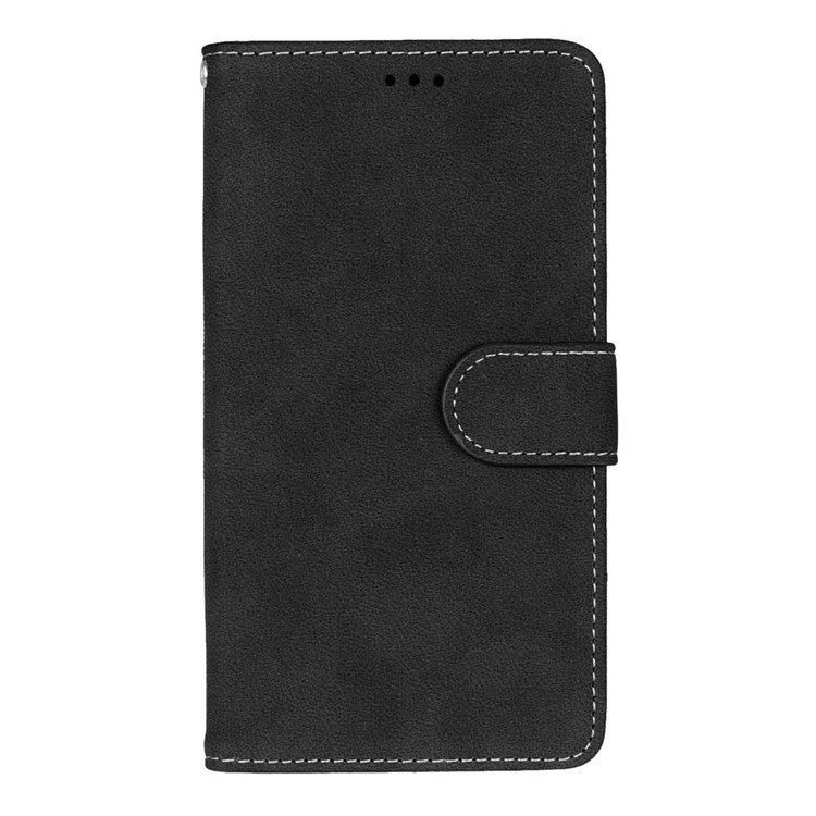 Vintage Matte PU Leather Wallet Case for Xiaomi Redmi Note 3/ Note 3 Pro - Black-4