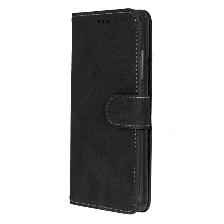 Vintage Matte PU Leather Wallet Case for Xiaomi Redmi Note 3/ Note 3 Pro - Black-7