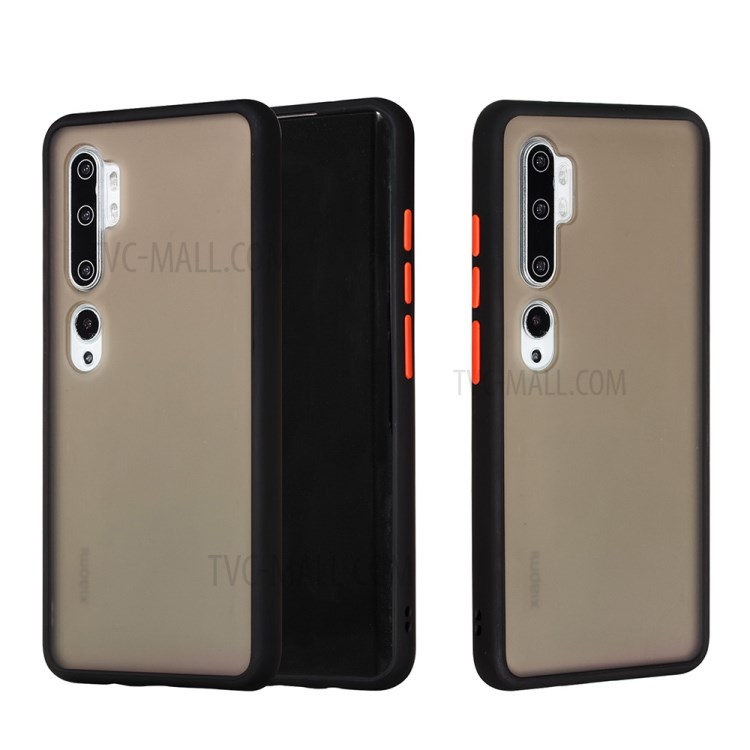 Matte Drop-proof Protective PC + TPU Hybrid Phone Shell for Xiaomi Mi CC9 Pro/Note 10/Note 10 Pro - Black-1