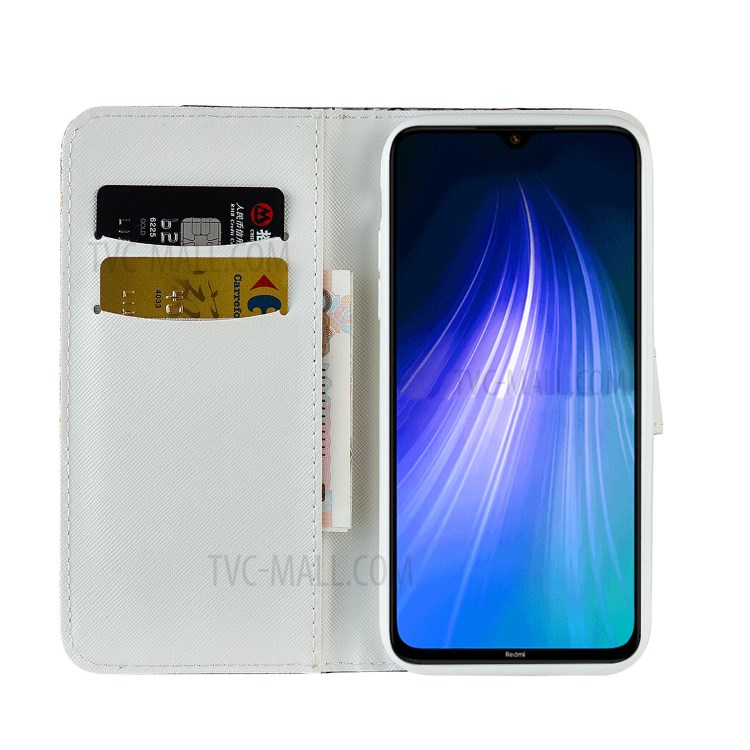 Crocodile Skin Glittery Powder Splicing Leather Wallet Case for Xiaomi Redmi Note 8 Pro - Rose Gold-3