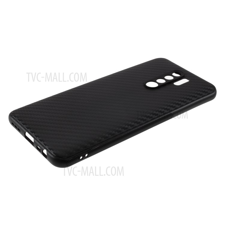 Carbon Fiber TPU Case Protective Phone Shell for Xiaomi Redmi 9 - Black-5