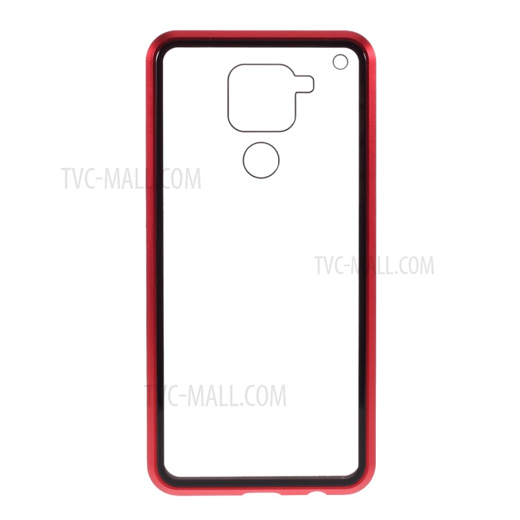 Magnetic Adsorption Tempered Glass + Metal Full Protection Case for Xiaomi Redmi Note 9/Redmi 10X 4G - Red-7