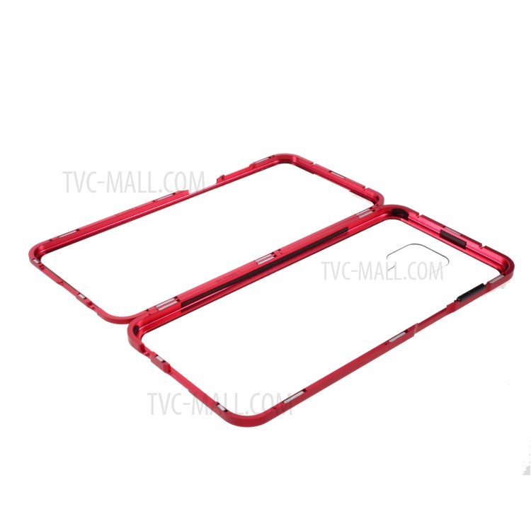 Metal+Tempered Glass Detachable 2-in-1 Shell for Xiaomi Redmi Note 9S/Note 9 Pro/Note 9 Pro Max - Red-2