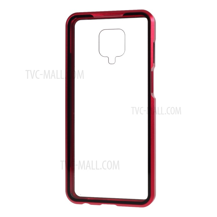 Metal+Tempered Glass Detachable 2-in-1 Shell for Xiaomi Redmi Note 9S/Note 9 Pro/Note 9 Pro Max - Red-6