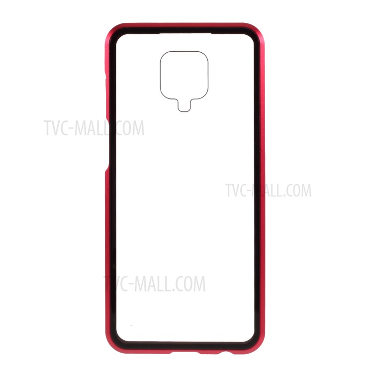 Metal+Tempered Glass Detachable 2-in-1 Shell for Xiaomi Redmi Note 9S/Note 9 Pro/Note 9 Pro Max - Red-7