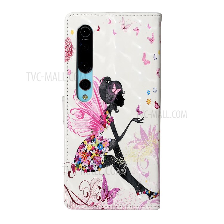 Light Spot Decor Patterned Leather Wallet Case for Xiaomi Mi 10 - Beauty-2