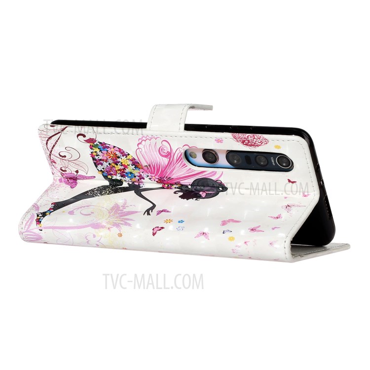 Light Spot Decor Patterned Leather Wallet Case for Xiaomi Mi 10 - Beauty-3