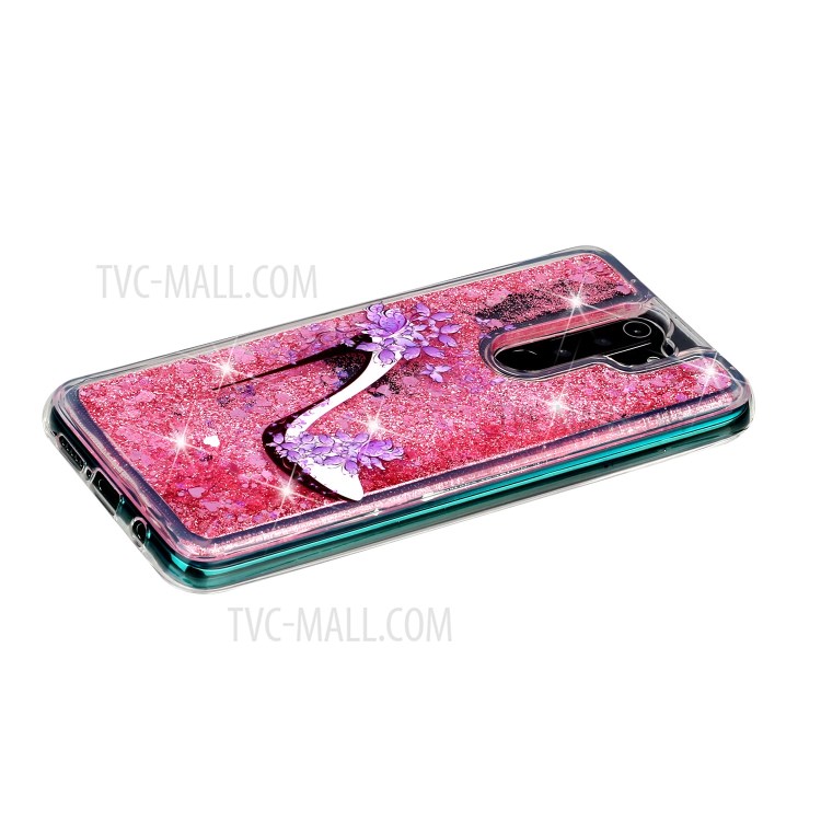 Pattern Printing Glitter Powder Quicksand TPU Protective Case for Xiaomi Redmi Note 8 Pro - High Heels-4