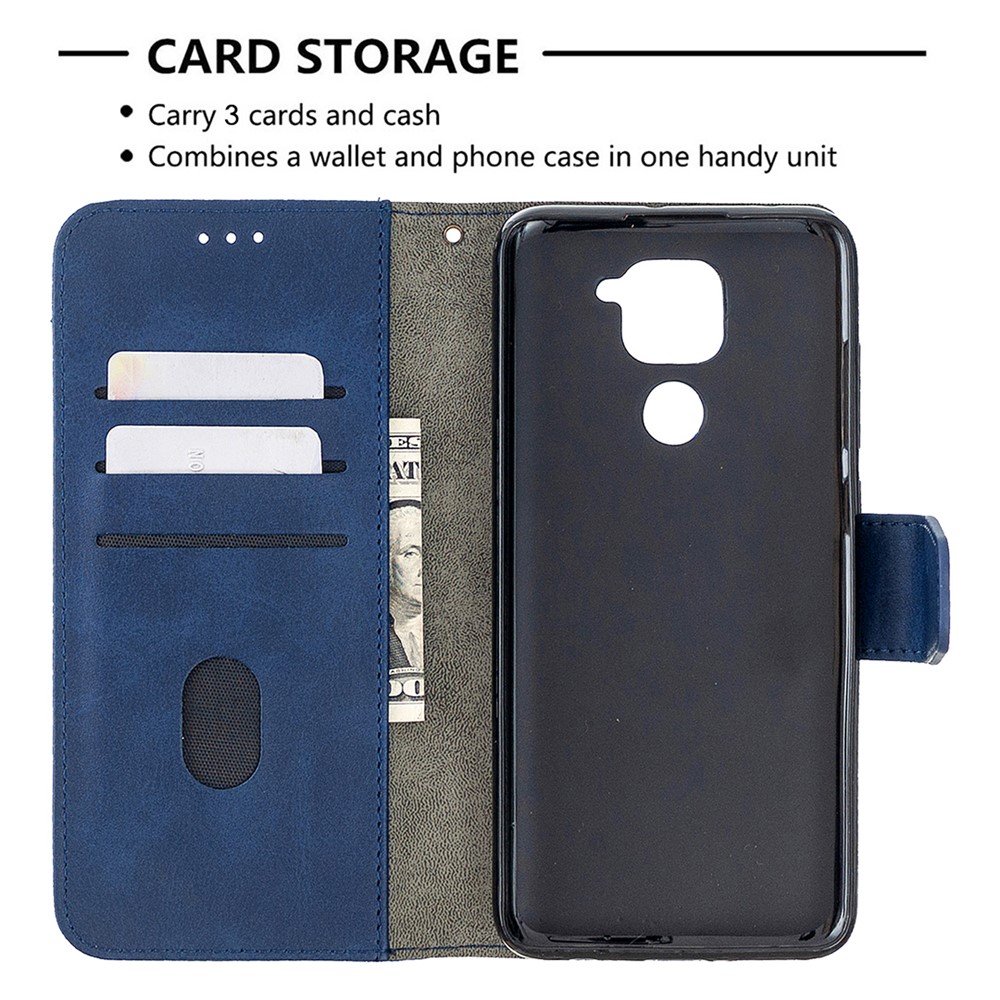 Crocodile Skin Assorted Color Style Leather Wallet Case for Xiaomi Redmi Note 9 / Redmi 10X 4G - Blue-3