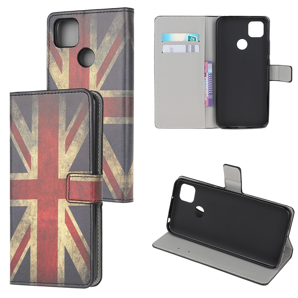 Pattern Printing Wallet Leather Stand Case for Xiaomi Redmi 9C - UK Flag-1