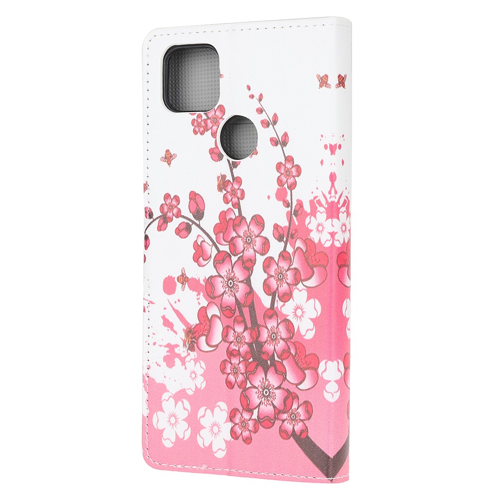 Pattern Printing Wallet Leather Stand Case for Xiaomi Redmi 9C - Plum Blossom-3