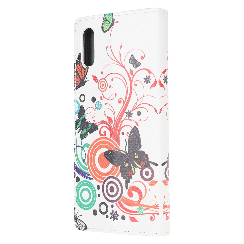 Pattern Printing Magnetic Leather Stand Case for Xiaomi Redmi 9A - Butterfly Circles-3