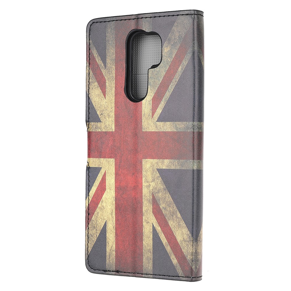 Pattern Printing Leather Wallet Case for Xiaomi Redmi 9 - Vintage UK Flag-3