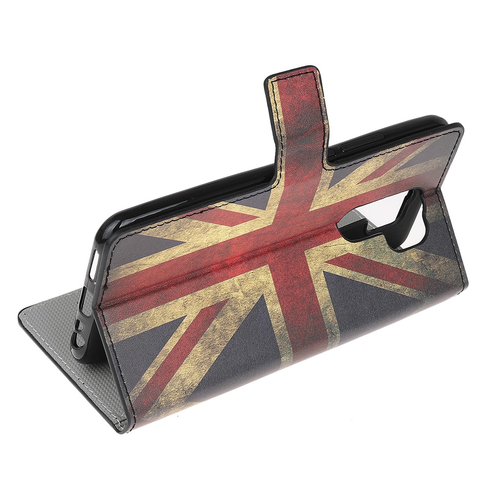 Pattern Printing Leather Wallet Case for Xiaomi Redmi 9 - Vintage UK Flag-4