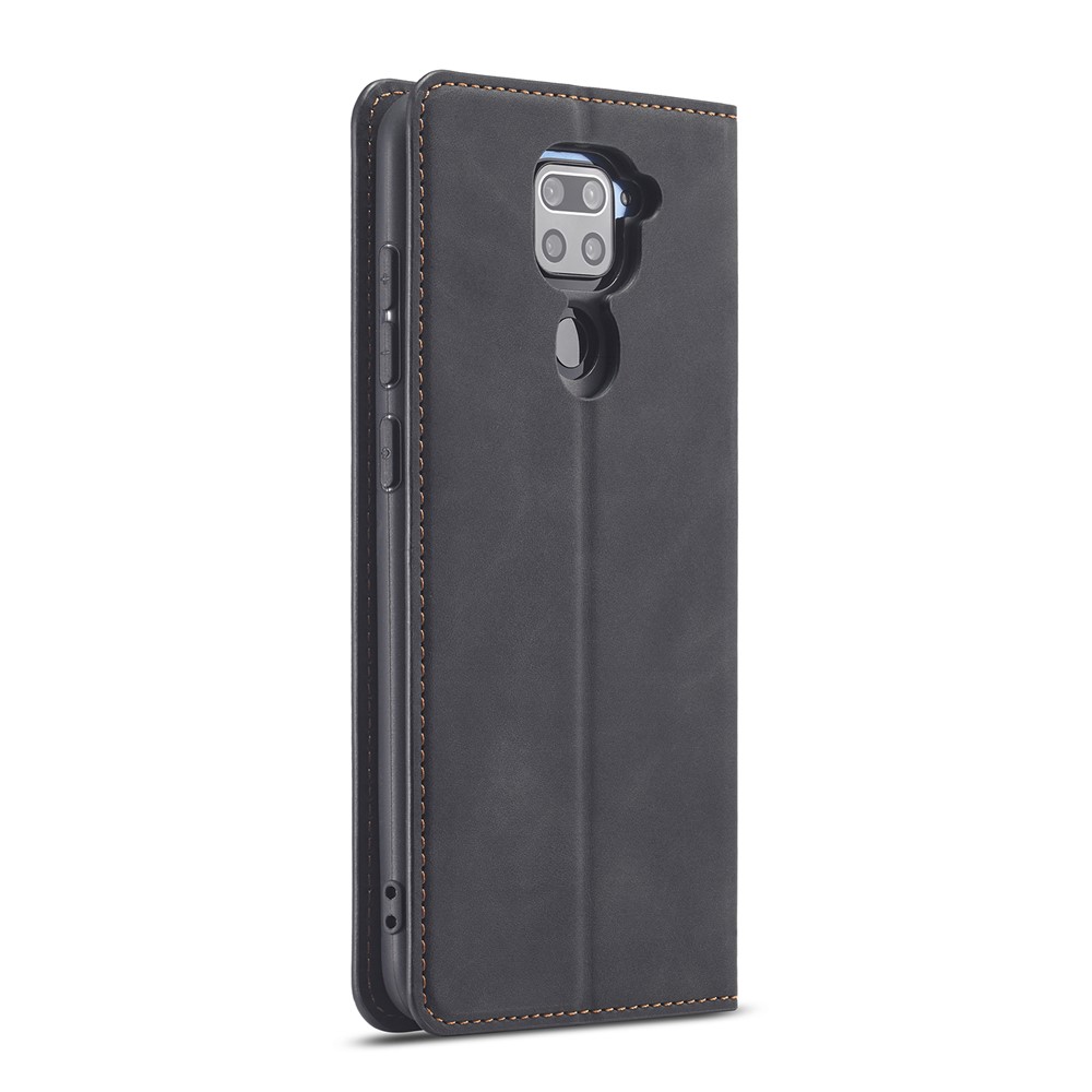 FORWENW Fantasy Series Silky Touch Leather Case for Xiaomi Redmi Note 9 / Redmi 10X 4G - Black-3