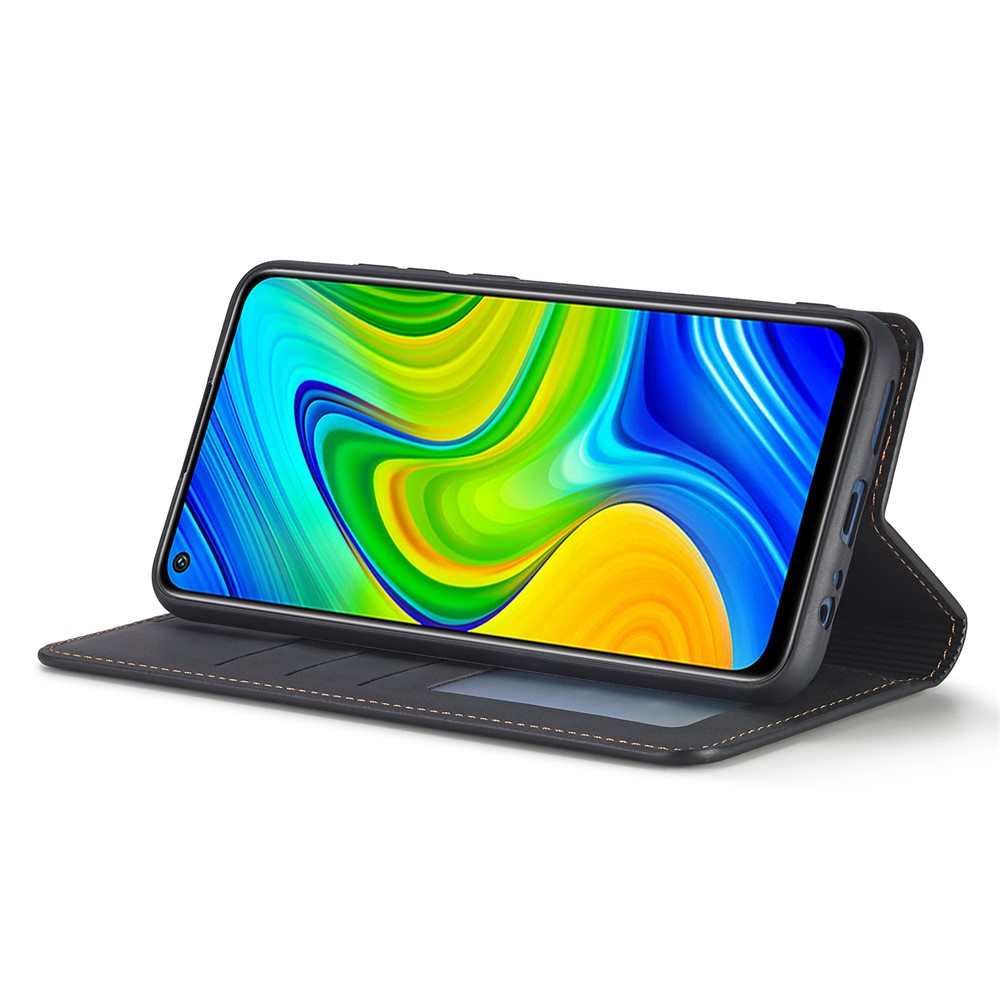FORWENW Fantasy Series Silky Touch Leather Case for Xiaomi Redmi Note 9 / Redmi 10X 4G - Black-6