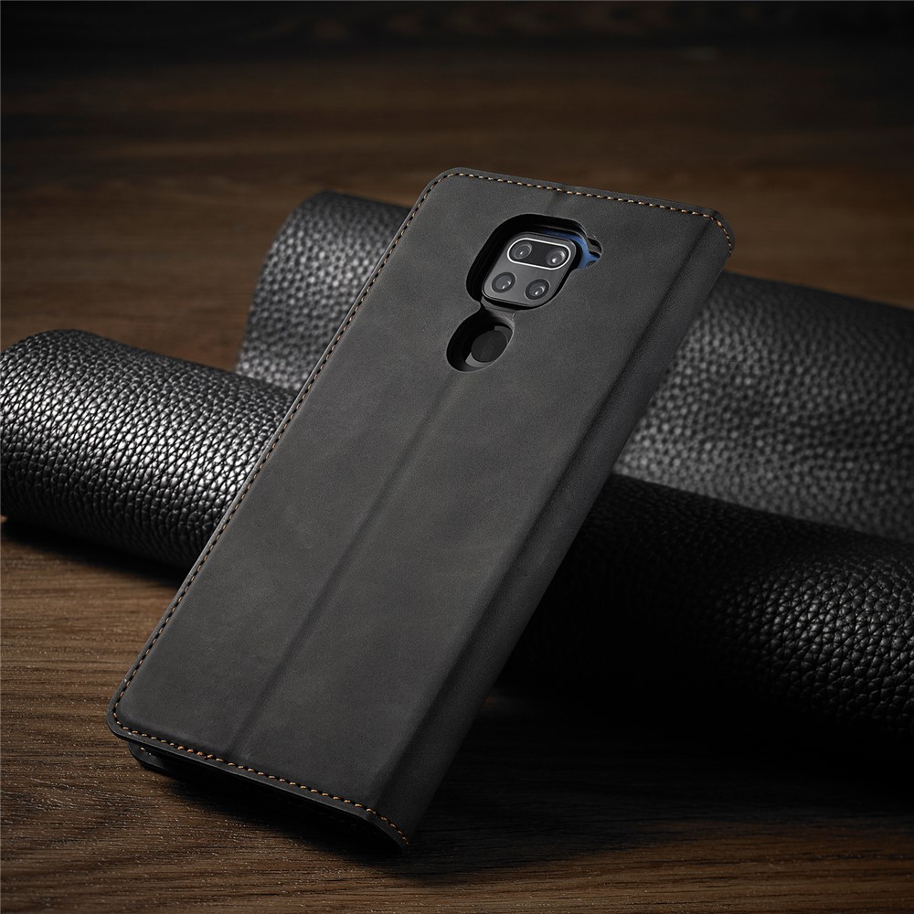 FORWENW Fantasy Series Silky Touch Leather Case for Xiaomi Redmi Note 9 / Redmi 10X 4G - Black-8