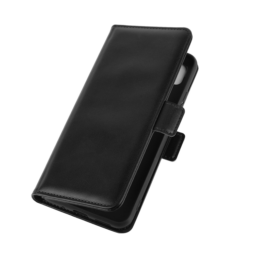 Maigneur Clôture en Cuir Portefeuille Support de Téléphone Couvercle Pour Xiaomi Redmi 9c / 9c NFC - le Noir