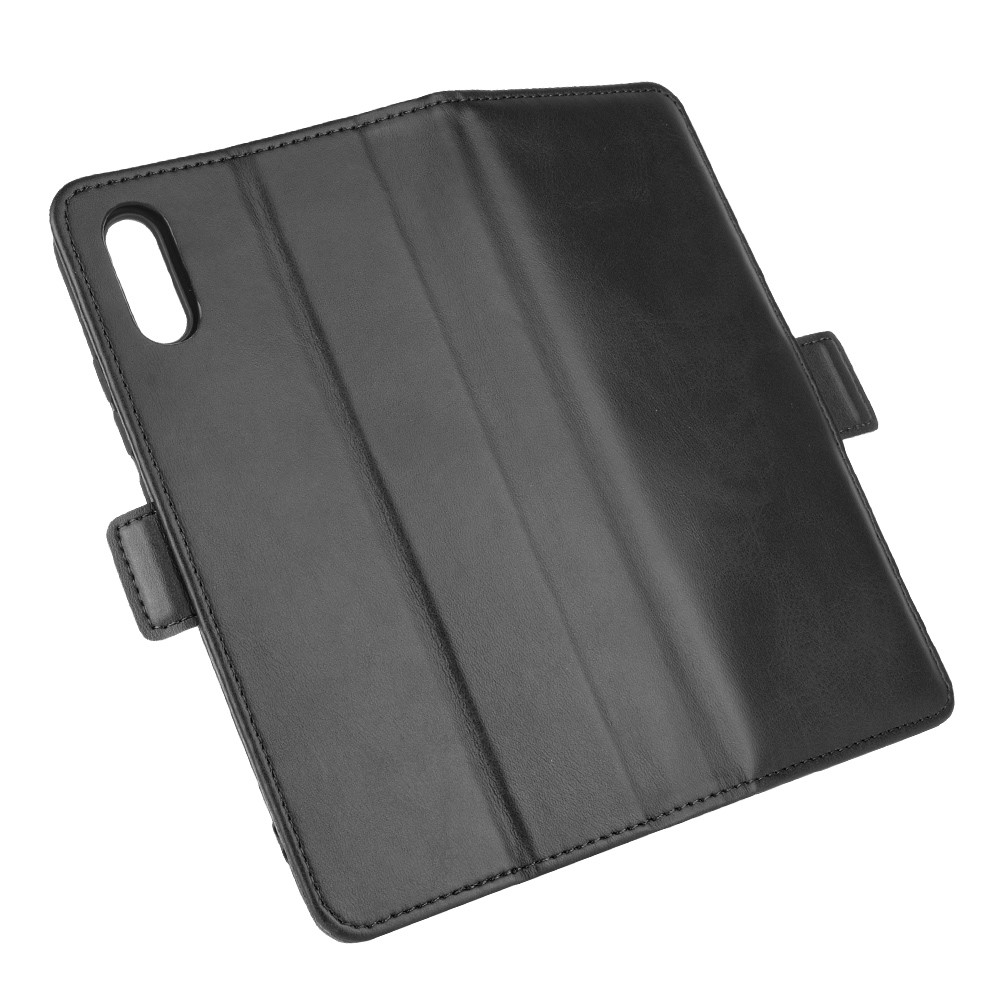 Magnet Closure Leather Wallet Stand Phone Case Cover for Xiaomi Redmi 9A - Black-2