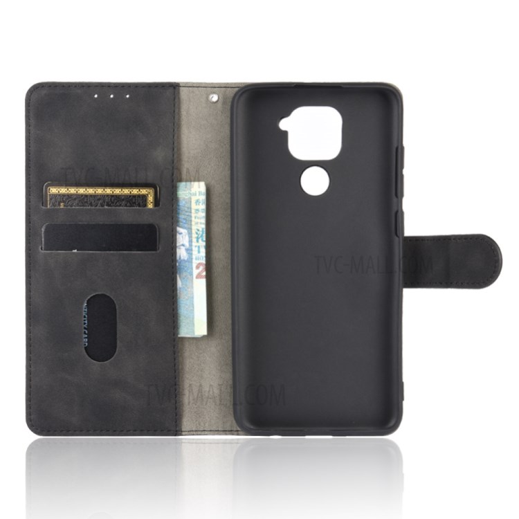 Skin-touch Wallet Stand Leather Flip Shell for Xiaomi Redmi Note 9S/Note 9 Pro/9 Pro Max - Blue-3