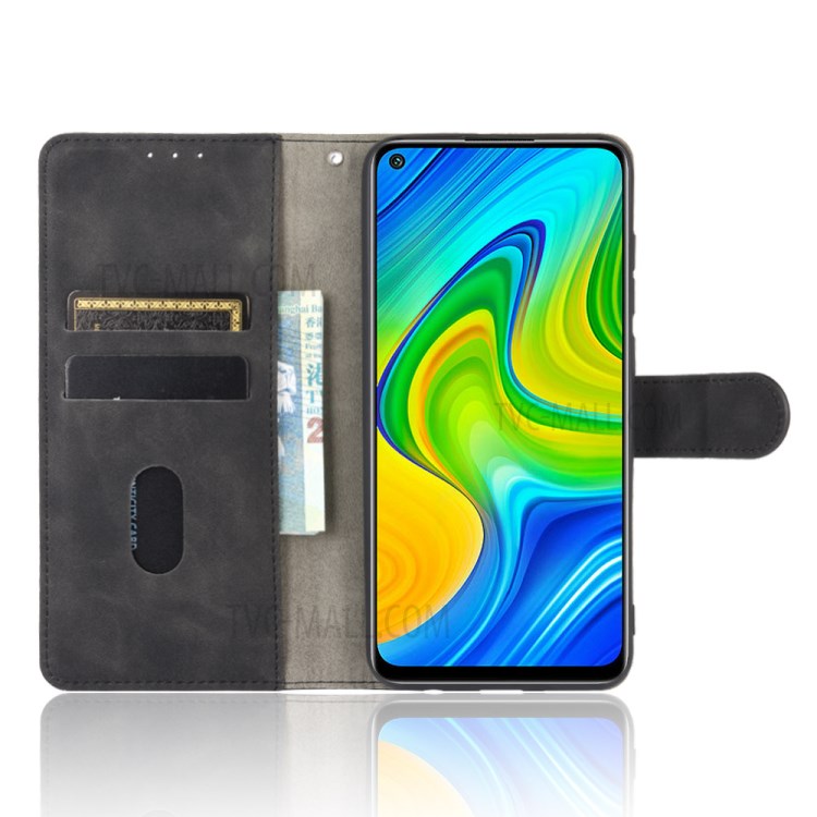 Skin-touch Wallet Stand Leather Flip Shell for Xiaomi Redmi Note 9S/Note 9 Pro/9 Pro Max - Blue-4
