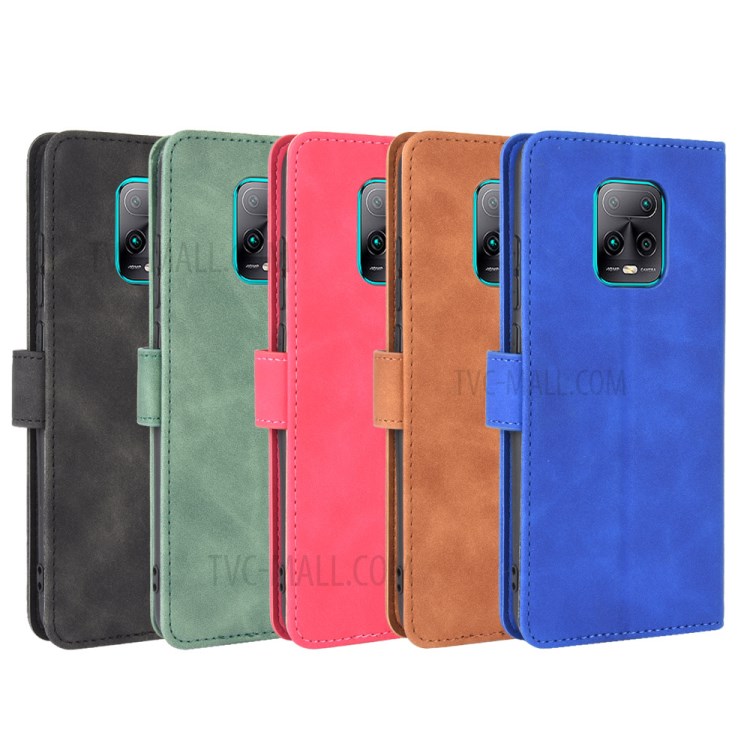 Skin-touch Wallet Stand Leather Flip Shell for Xiaomi Redmi 10X 5G / Redmi 10X Pro 5G - Black-12