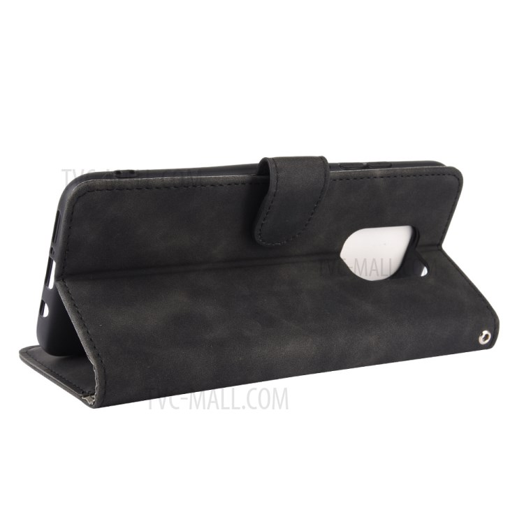 Skin-touch Wallet Stand Leather Flip Shell for Xiaomi Redmi 10X 5G / Redmi 10X Pro 5G - Black-5