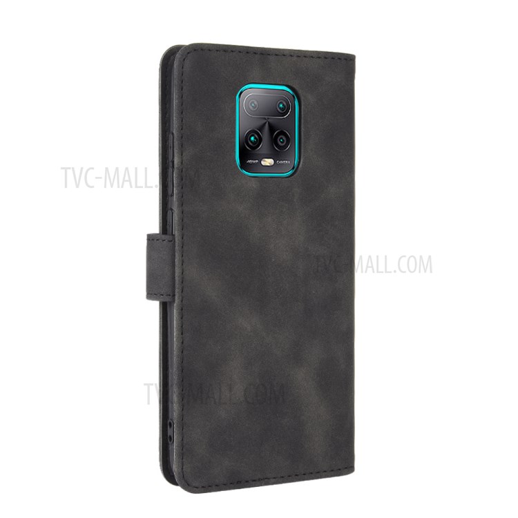 Skin-touch Wallet Stand Leather Flip Shell for Xiaomi Redmi 10X 5G / Redmi 10X Pro 5G - Black-6