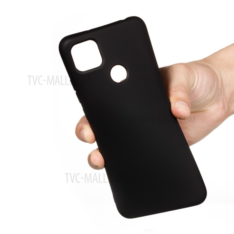 Cas de Couverture de Téléphone en Silicone Liquide Pour Xiaomi Redmi 9c / 9c NFC - le Noir