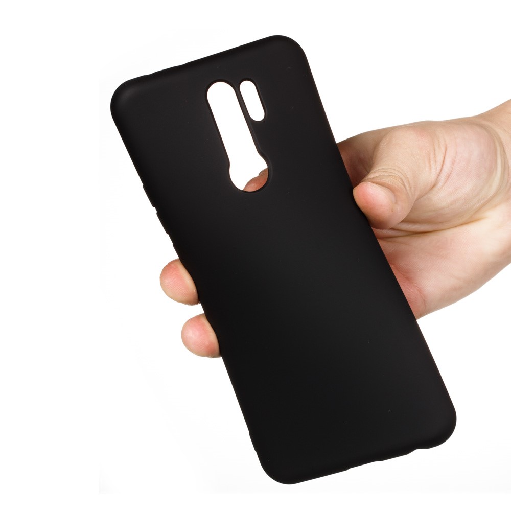 Liquid Silicone Phone Cover Case for Xiaomi Redmi 9 - Black-4