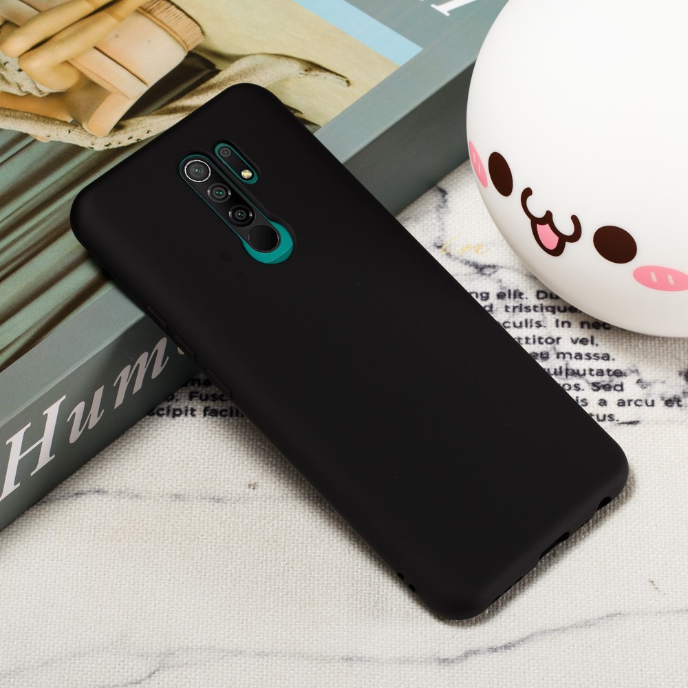 Liquid Silicone Phone Cover Case for Xiaomi Redmi 9 - Black-6