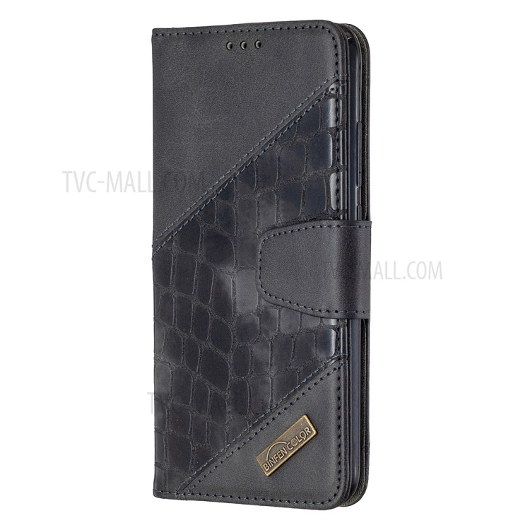 Crocodile Couleur Assortie Cuir Texture Coquille De Téléphone Mobile Pour Xiaomi Redmi Note 7 - Noir-2