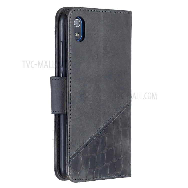 Crocodile Skin Assorted Color Leather Protective Cover for Xiaomi Redmi 7A - Black-3