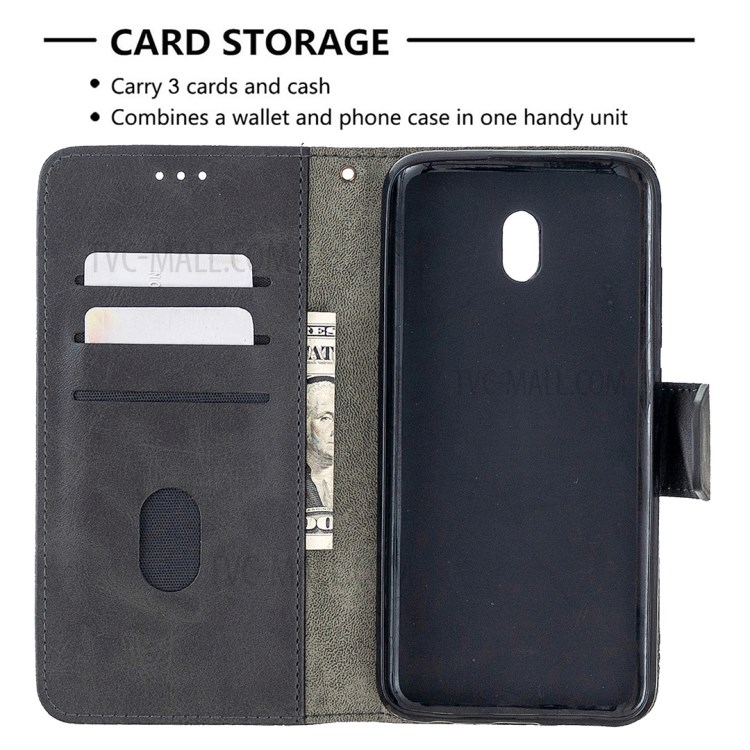 Crocodile Skin Assorted Color Leather Wallet Phone Cover for Xiaomi Redmi 8A - Black-6