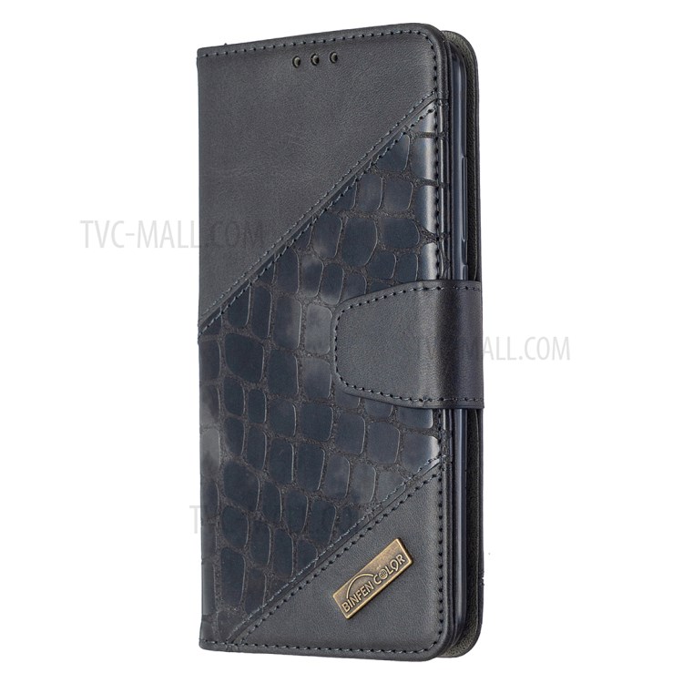 Crocodile Skin Assorted Color Cover Leather Wallet Case for Xiaomi Redmi 8 - Black-2