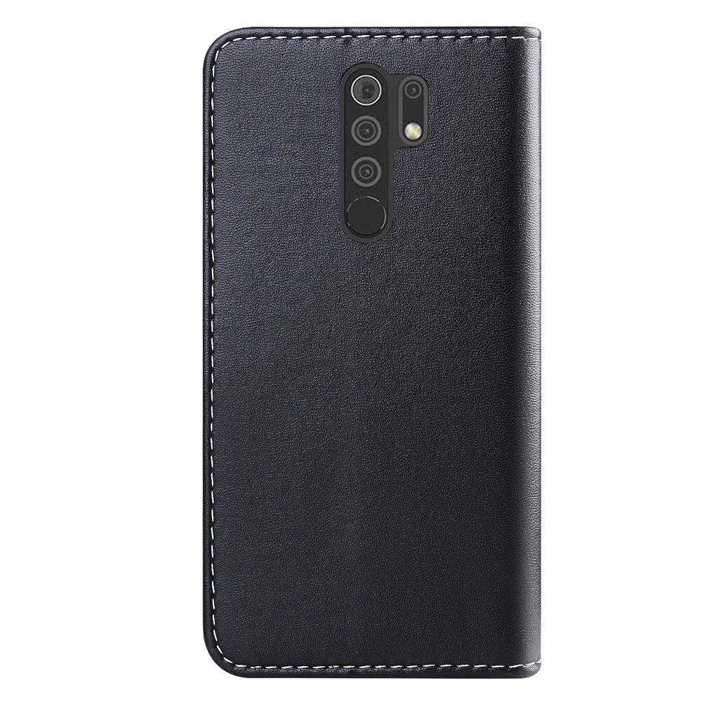 Cuero de PU Tricolor Con Cubierta de Billetera Para Xiaomi Redmi 9 - Negro/blanco/gris-3