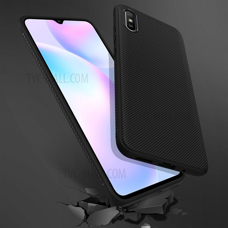 LENUO Twill Texture TPU Back Protector Cover for Xiaomi Redmi 9A - Black-6