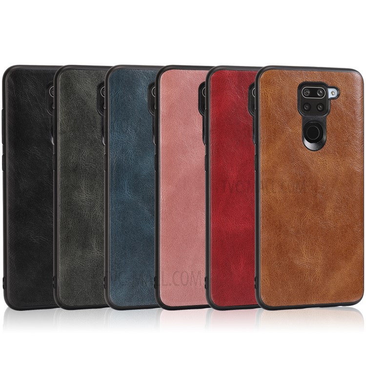 Crazy Horse Texture PU Leather Coated TPU Phone Case for Xiaomi Redmi Note 9 - Black-11