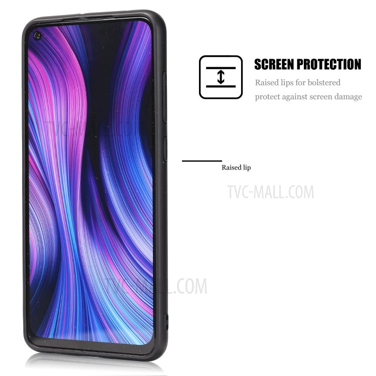 Crazy Horse Texture PU Leather Coated TPU Phone Case for Xiaomi Redmi Note 9 - Black-5