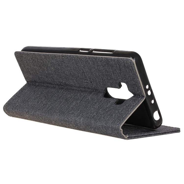 Cloth Grain PU Leather Stand Cover Case for Xiaomi Redmi 4 Prime / 4 Pro - Black-6