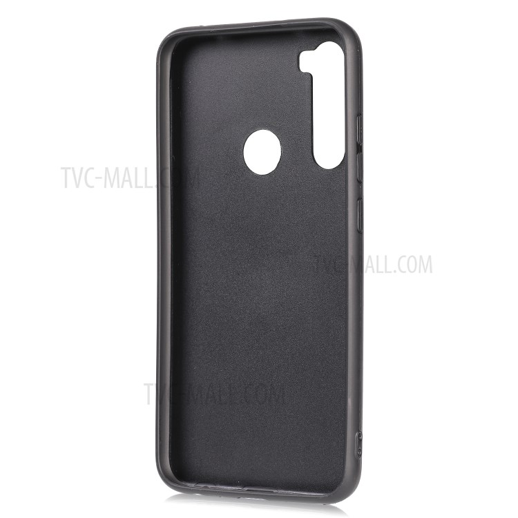 Crazy Horse Texture PU Leather Coated TPU Back Case for Xiaomi Redmi Note 8 - Dark Grey-2
