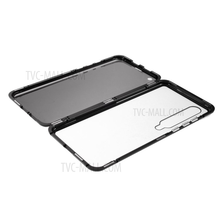 Anti-peep Magnetic Metal Frame + Tempered Glass Shell for Xiaomi Mi 10 - Black-2