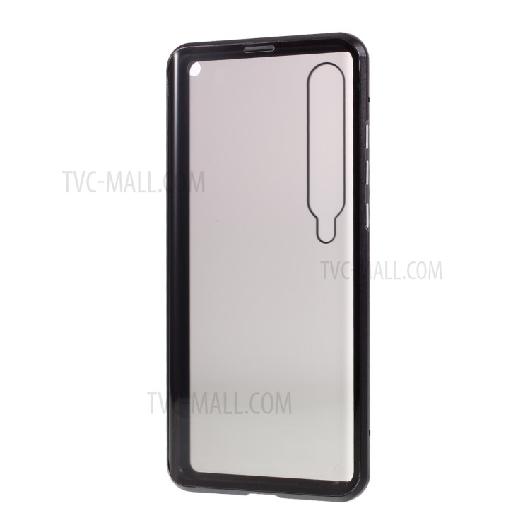 Anti-peep Magnetic Metal Frame + Tempered Glass Shell for Xiaomi Mi 10 - Black-4