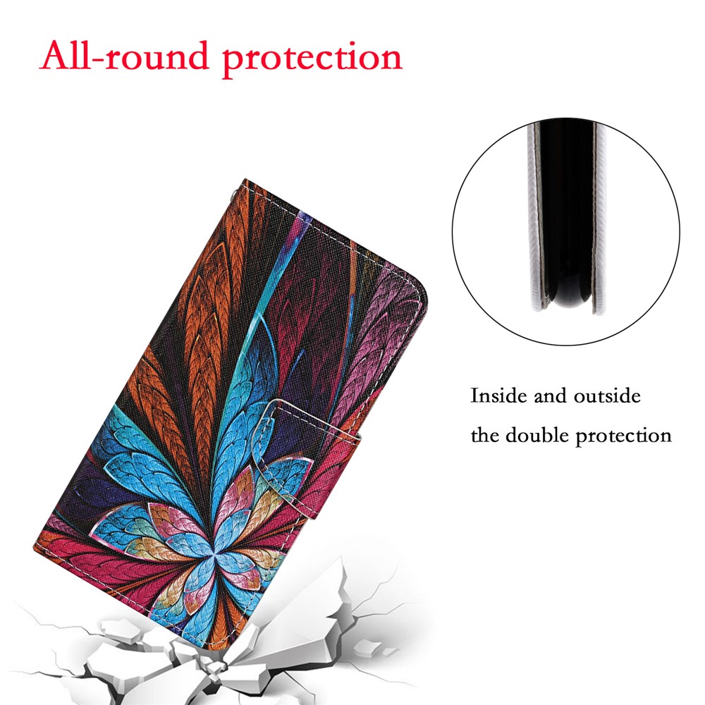 Pattern Printing Magnetic Leather Stand Case for Xiaomi Redmi 9C - Colorized Pattern-3