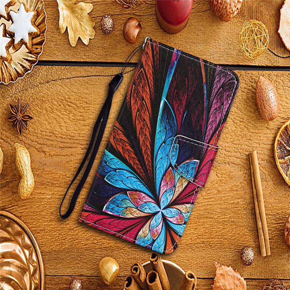 Pattern Printing Magnetic Leather Stand Case for Xiaomi Redmi 9C - Colorized Pattern-5