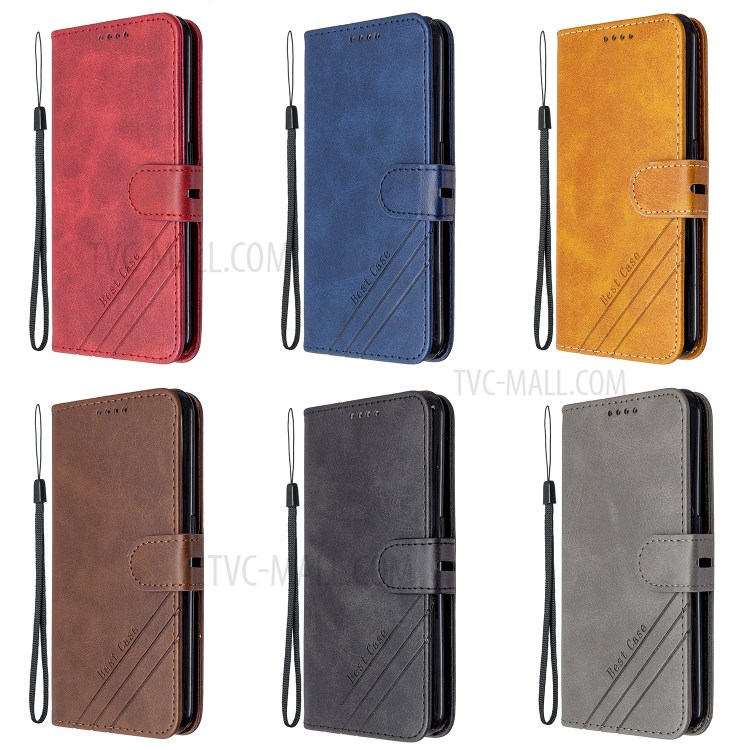 Pure Color PU Leather Shell for Xiaomi Redmi Note 9/Redmi 10X 4G - Black-12