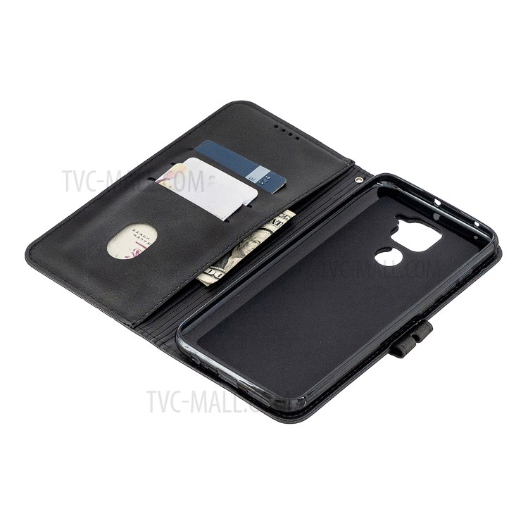 Pure Color PU Leather Shell for Xiaomi Redmi Note 9/Redmi 10X 4G - Black-8