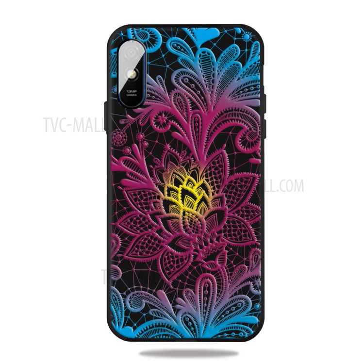 Matte Pattern Printing TPU Back Shell for Xiaomi Redmi 9A - Beautiful Flower-1