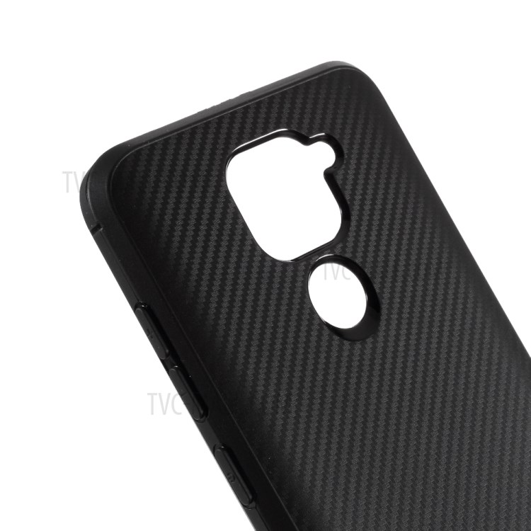 Carbon Fiber Skin TPU Cell Phone Case for Xiaomi Redmi Note 9/Redmi 10X 4G - Black-4